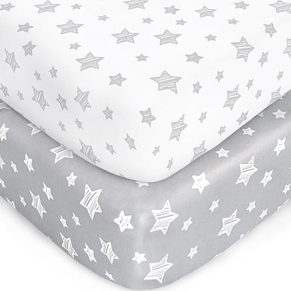 2-Pack Fitted Crib Sheets for Toddler Mattresses