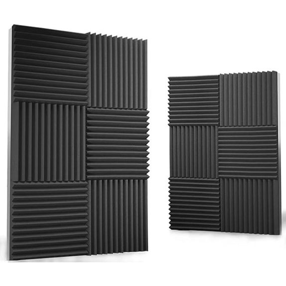 12 Pack Acoustic Foam Panels - Charcoal Wedges