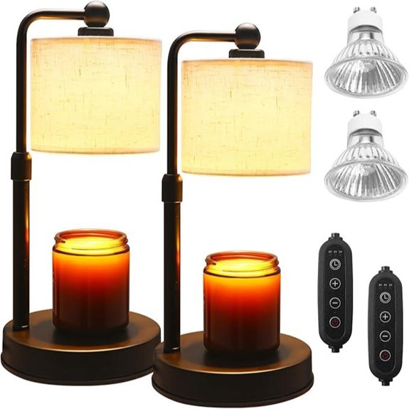 2 Pack Candle Warmer Lamps with Timer