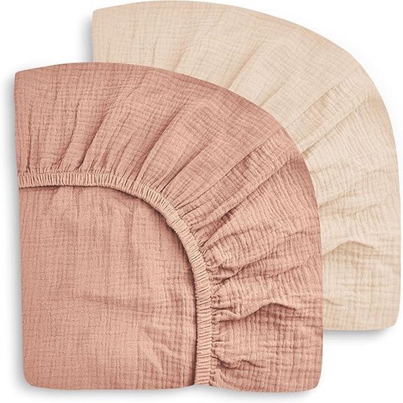 Sweet Dolphin 2-Pack Muslin Baby Crib Sheets