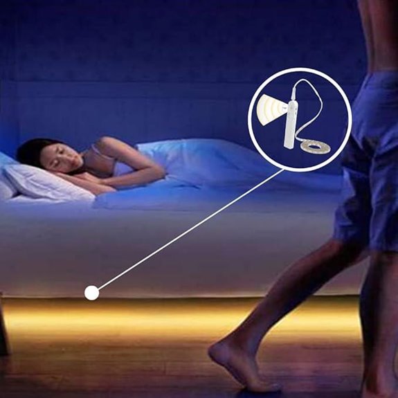 Sleep Mode Underbed Night Light with Amber Glow