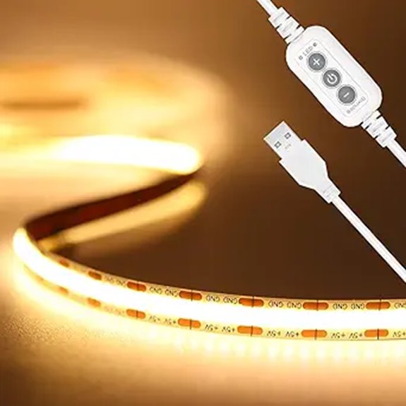 PAUTIX COB LED Strip Lights USB Powered Dimmable