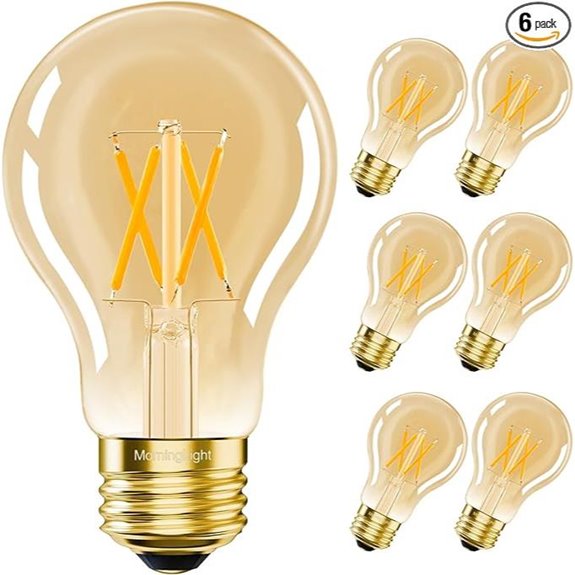 MorningLight Vintage Dimmable Edison LED Bulbs (6 Pack)