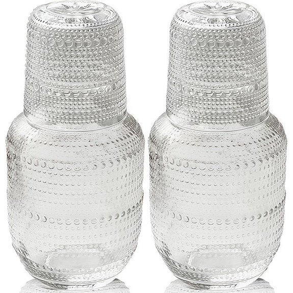 ZOOFOX Set of 2 Vintage Water Carafe & Glass