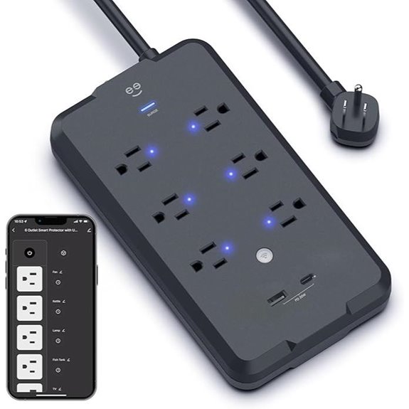 Geeni Smart Power Strip with Voice and WiFi Control
