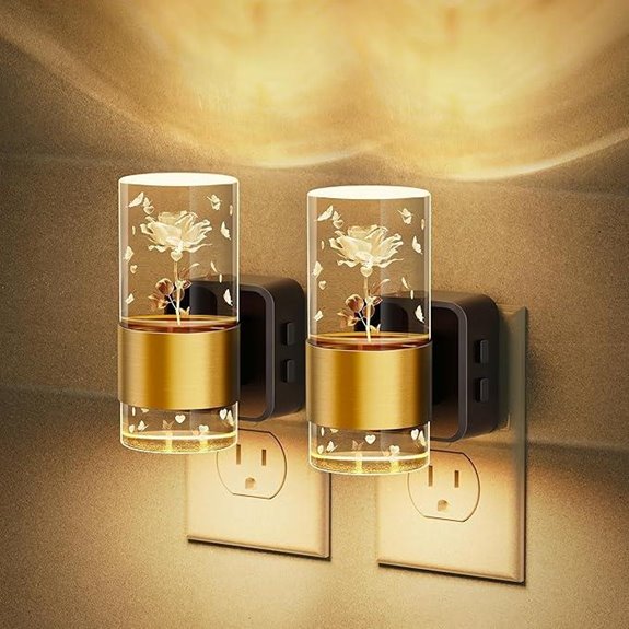 JandCase Wall Night Lights 2-Pack with Dusk Sensor