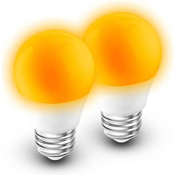 Amber Sleep Light Bulb 2-Pack Warm Non-Dimmable