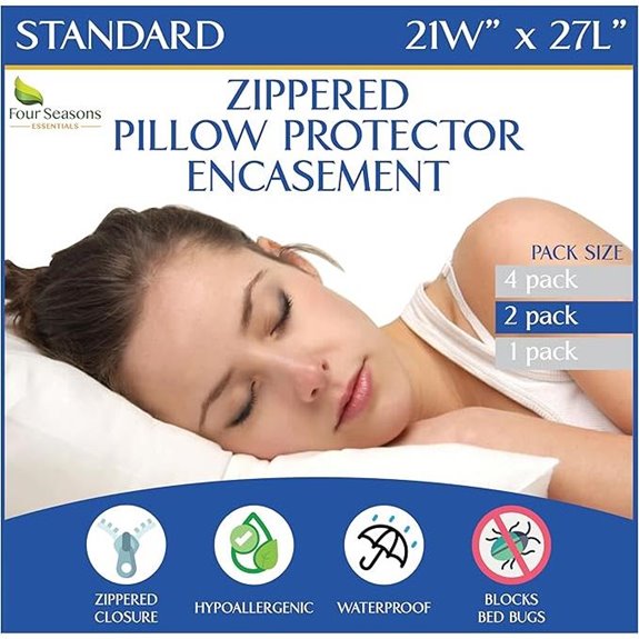 Waterproof Hypoallergenic Pillow Protectors (Set of 2)