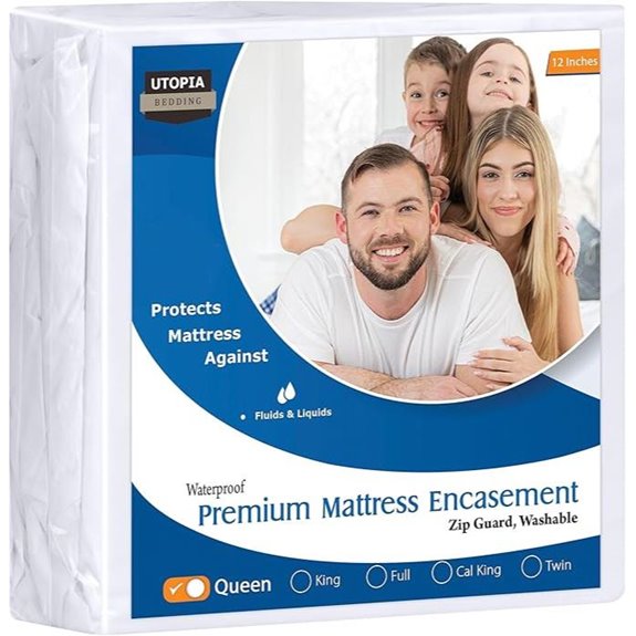 Utopia Waterproof Queen Mattress Cover with Zipper