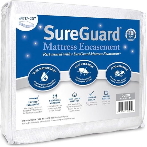 Queen Waterproof Mattress Encasement with Zipper