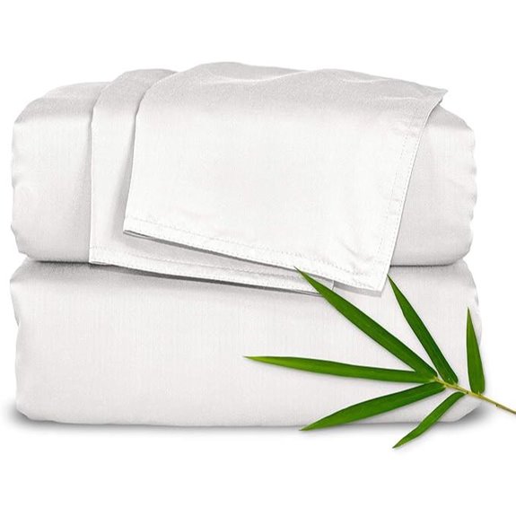 Pure Bamboo King Bed Sheet Set (White)