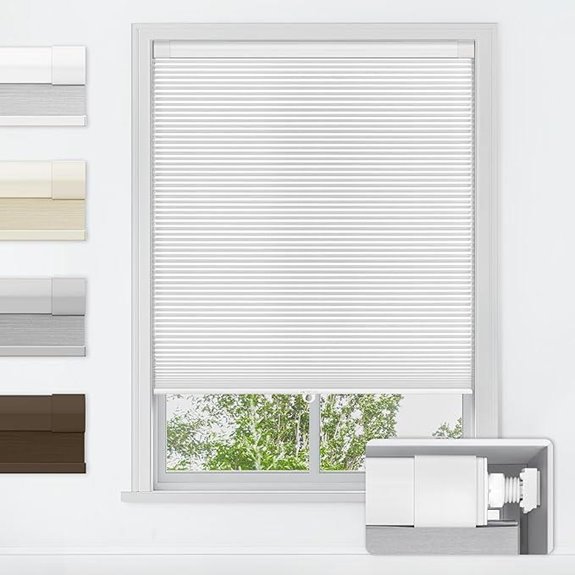 LazBlinds Cordless Cellular Shades Blackout White 34x48