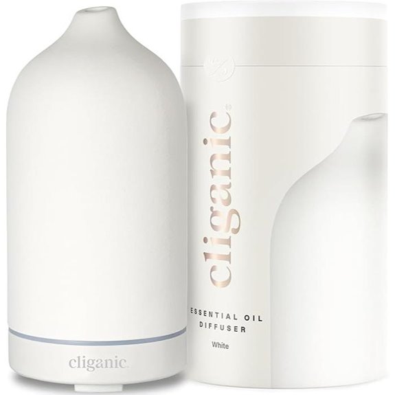 Cliganic Ceramic Essential Oil Diffuser (White)