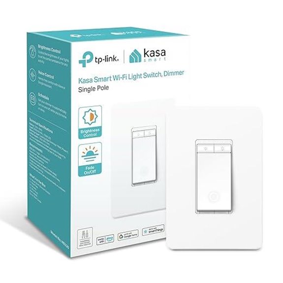 Kasa Smart Dimmer Switch Single Pole Wi-Fi 1 Pack