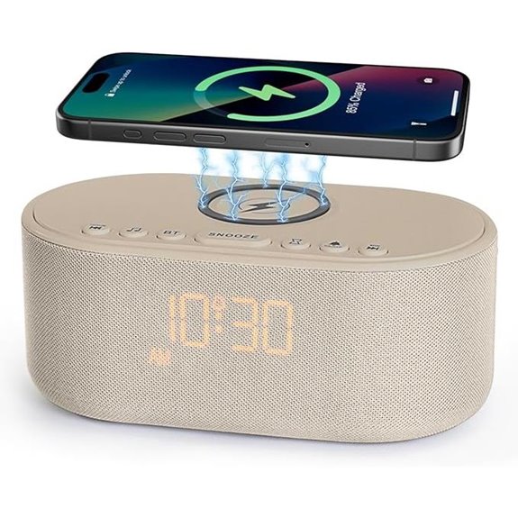Sound Machine Alarm Clock with Wireless Charging