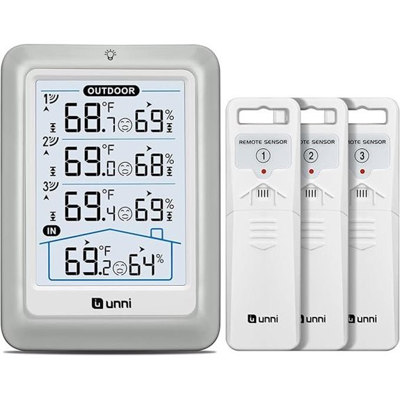 Wireless Indoor Outdoor Thermometer with 330ft Range