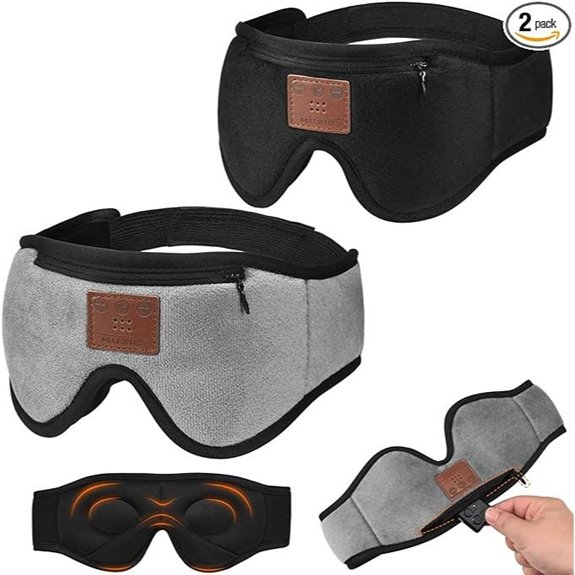 Bluetooth Sleep Mask with Headphones (2-Pack)