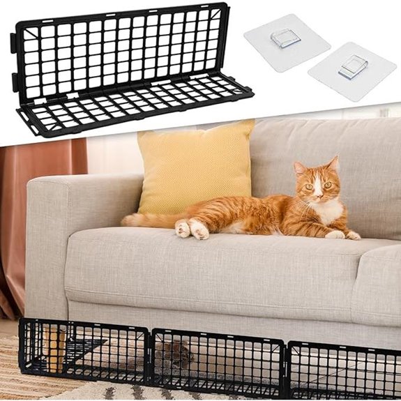 Under Bed Pet Blockers (8 pcs Adjustable Black)