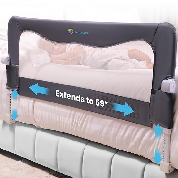 TotCraft Adjustable Bed Rail for Toddlers