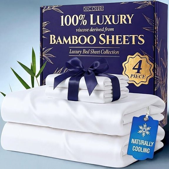 Decolure Bamboo Viscose Queen Sheets (4 pcs)