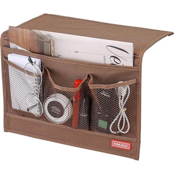 bedside organizer with remote