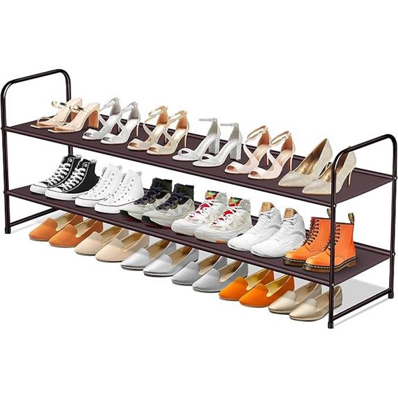 Sleeping Lamb 2-Tier Shoe Rack Organizer (Bronze)