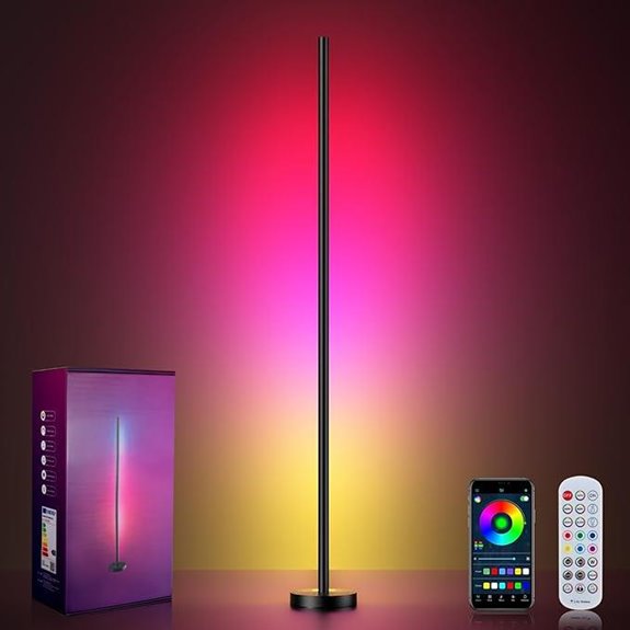 RGBICW Corner Floor Lamp with App & Music Sync