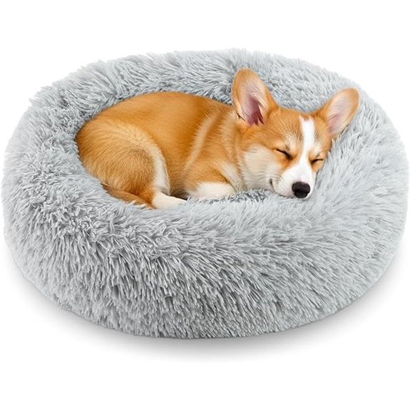 Calming Pet Donut Bed for Dogs and Cats
