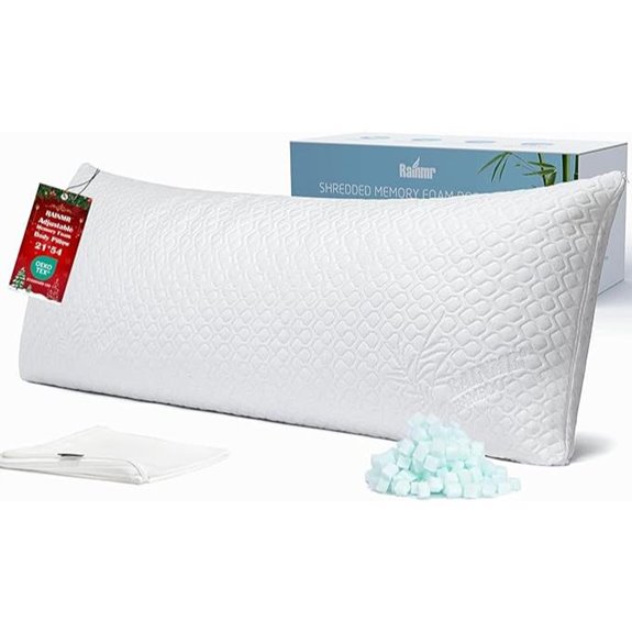 Shredded Memory Foam Body Pillow with Cooling Cover