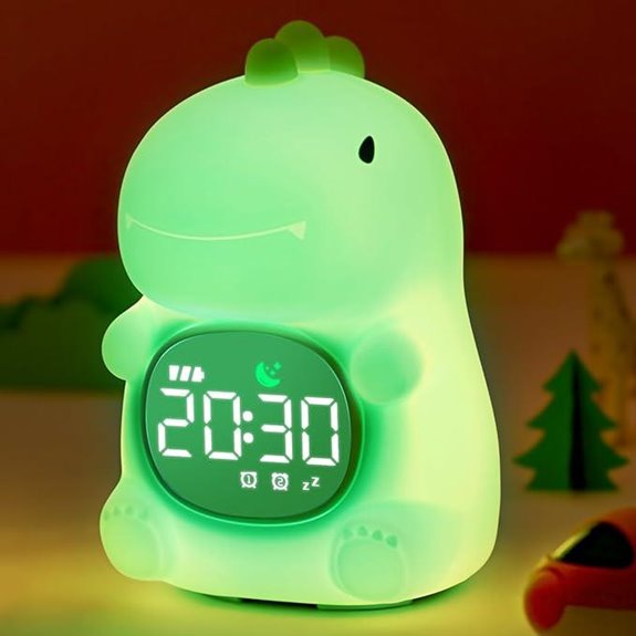 MASHI Dinosaur Alarm Clock with Night Light