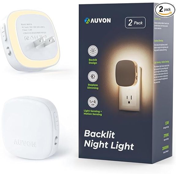 AUVON Motion Sensor Night Light 2-Pack