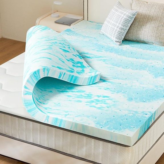 Sweetcrispy Full Mattress Topper with Gel-Infused Memory Foam