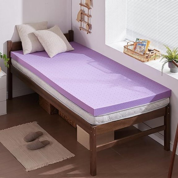 SINWEEK Gel Memory Foam Mattress Topper Twin Size