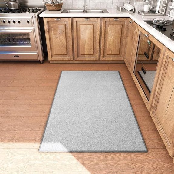 Non-Slip Washable Grey Area Rug 3x5 ft