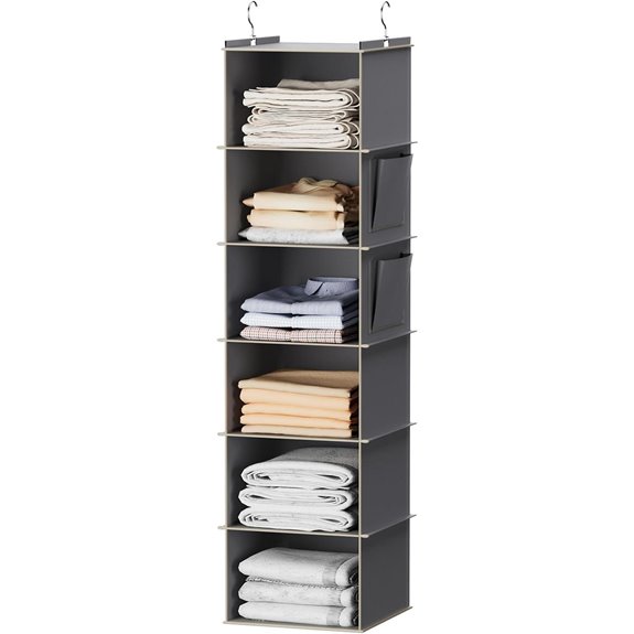 YOUDENOVA Hanging Closet Organizer with 6 Shelves