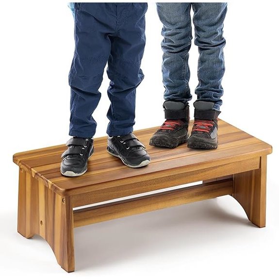 26-inch Heavy Duty Wooden Step Stool with Non-Skid Surface