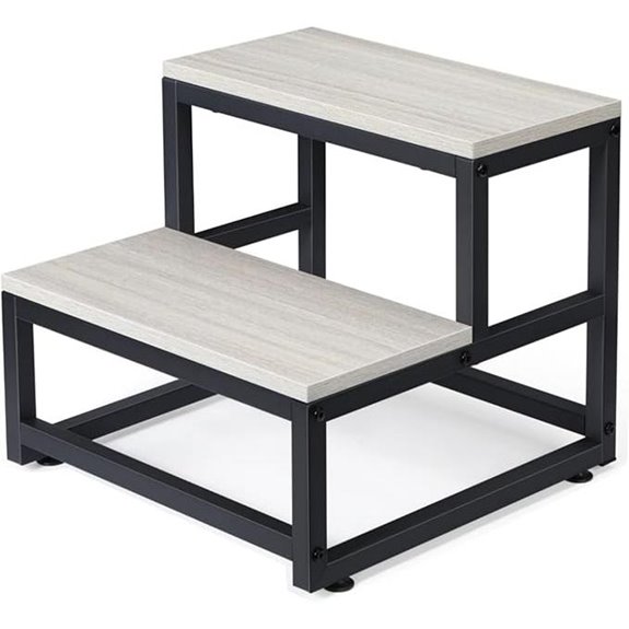LIANTRAL Heavy Duty Wooden 2-Step Stool