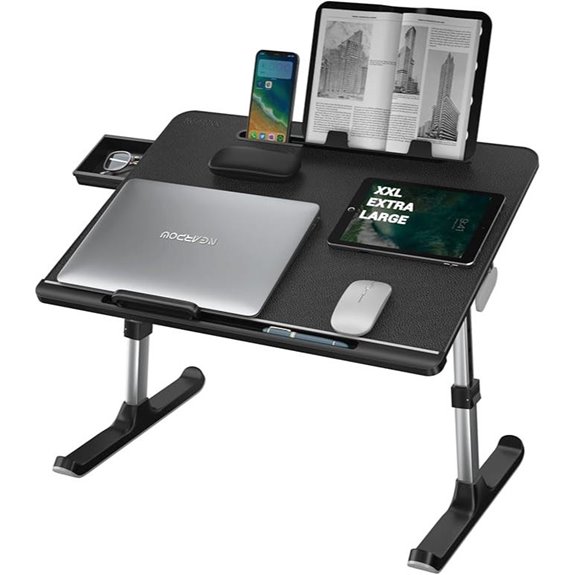 NEARPOW XXL Bed Laptop Desk with Drawer and Stand