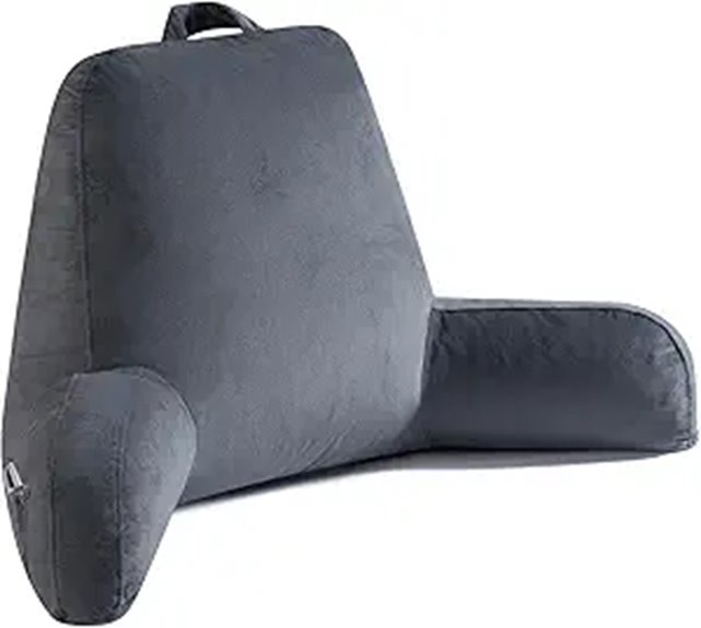 X-Large Reading Pillow with Memory Foam and Pockets