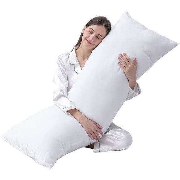 DownCool Large Body Pillow Insert for Side Sleepers