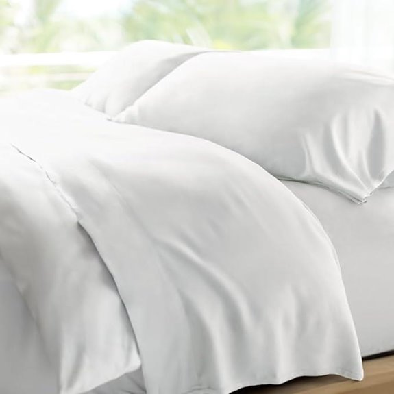 Cariloha King Sateen Sheet Set with Corner Straps