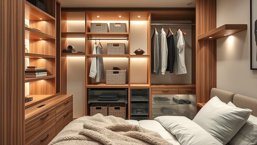 maximize small bedroom storage