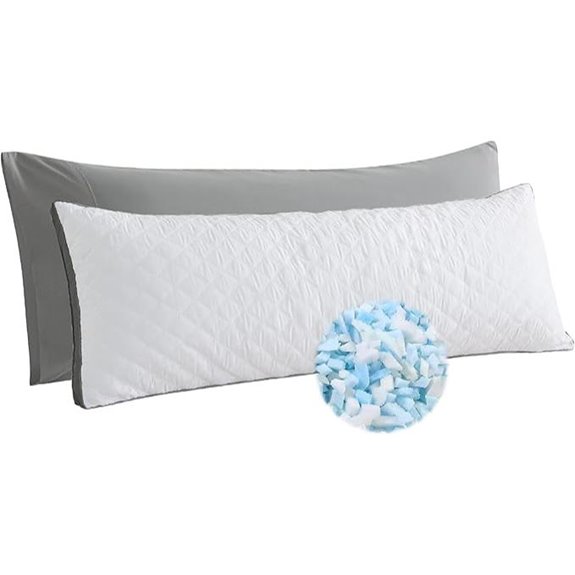 WhatsBedding Memory Foam Body Pillow with Removable Cover