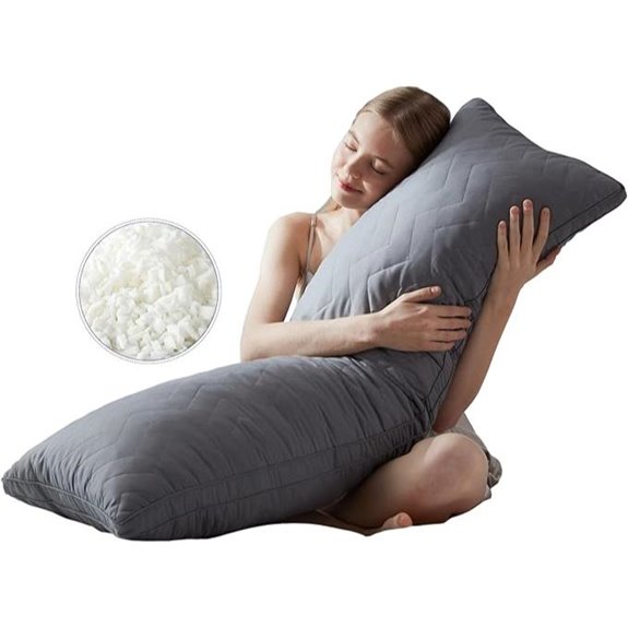 DOWNCOOL Memory Foam Body Pillow for Side Sleepers