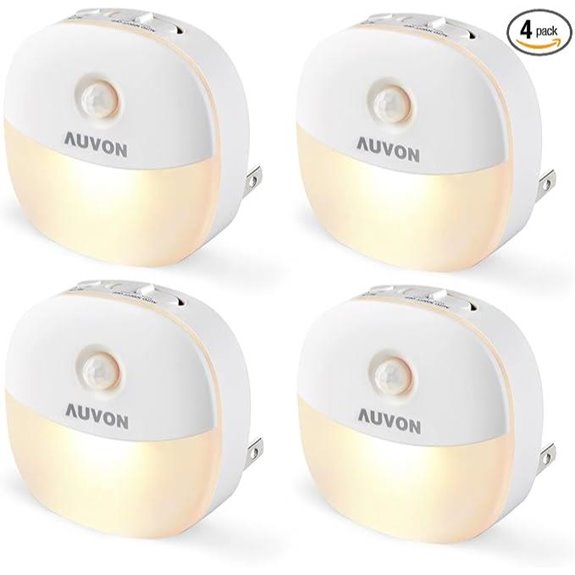 AUVON Night Light with Motion & Dusk Sensor (4 Pack)