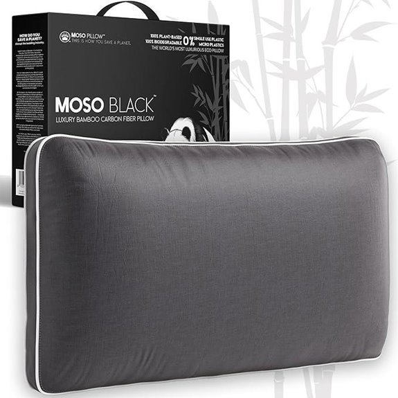 Queen Size Cooling Bamboo Pillow with Charcoal