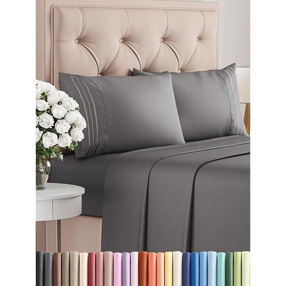 Queen Size Cooling Bed Sheet Set with Deep Pockets