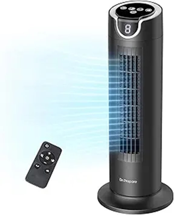 DR.PREPARE 16-Inch Quiet Oscillating Tower Fan