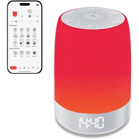 Red Light Sleep Sound Machine with App Control
