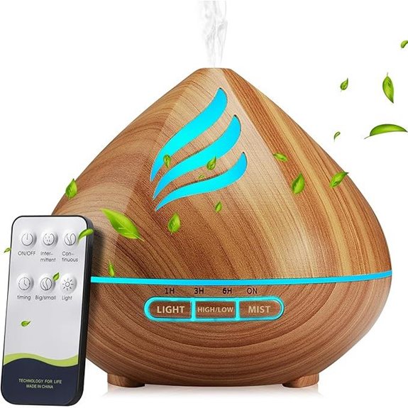 Essential Oil Diffuser with Remote and Color Lights